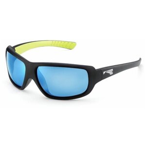 Солнцезащитные очки LiP Sunglasses, прямоугольные, спортивные, ударопрочные, поляризационные, с защитой от УФ, устойчивые к появлению царапин, черный