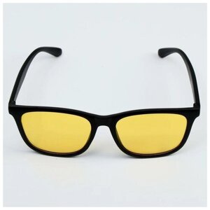 Солнцезащитные очки Мастер К., вайфареры, оправа: пластик, поляризационные, для мужчин, черный