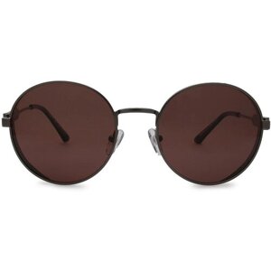 Солнцезащитные очки Matrix, круглые, оправа: металл, поляризационные, для мужчин, коричневый