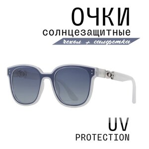 Солнцезащитные очки MI1011-C2, квадратные, оправа: пластик, с защитой от УФ, поляризационные, для женщин, серый