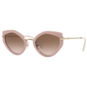 Солнцезащитные очки Miu Miu, кошачий глаз, градиентные, для женщин, розовый