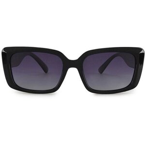 Солнцезащитные очки MORE JANE, квадратные, оправа: пластик, поляризационные, для женщин, черный