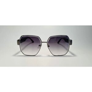 Солнцезащитные очки Noname, квадратные, оправа: пластик, с защитой от УФ, градиентные, устойчивые к появлению царапин, для женщин, черный
