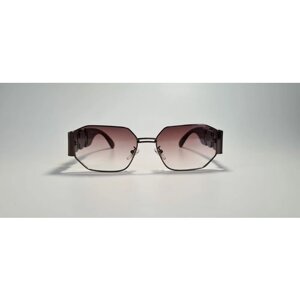 Солнцезащитные очки Noname, прямоугольные, оправа: пластик, с защитой от УФ, градиентные, устойчивые к появлению царапин, коричневый