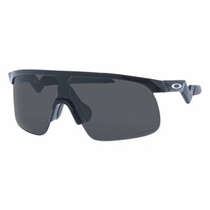 Солнцезащитные очки Oakley, монолинза, ударопрочные, спортивные, с защитой от УФ, черный