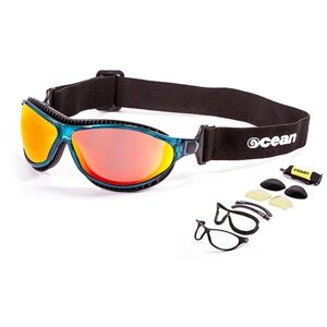 Солнцезащитные очки OCEAN, овальные, спортивные, ударопрочные, зеркальные, поляризационные, с защитой от УФ, устойчивые к появлению царапин, голубой