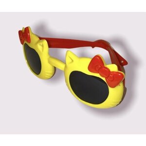 Солнцезащитные очки Очки детские (киса бантик)-желтый, черный