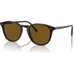 Солнцезащитные очки Oliver Peoples, прямоугольные, оправа: пластик, с защитой от УФ, черный