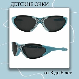 Солнцезащитные очки , оправа: пластик, для мальчиков, голубой