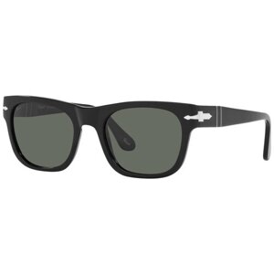 Солнцезащитные очки Persol, квадратные, оправа: пластик, поляризационные, черный