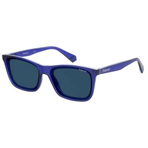 Солнцезащитные очки Polaroid, бабочка, оправа: пластик, синий