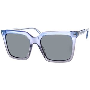 Солнцезащитные очки Polaroid, квадратные, оправа: пластик, для женщин, голубой