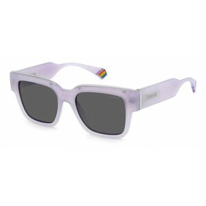 Солнцезащитные очки Polaroid, квадратные, поляризационные, с защитой от УФ, фиолетовый