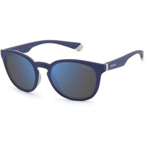 Солнцезащитные очки Polaroid, панто, спортивные, с защитой от УФ, поляризационные, синий