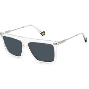 Солнцезащитные очки Polaroid, прямоугольные, оправа: пластик, для мужчин, черный