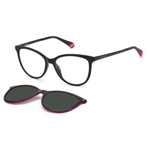 Солнцезащитные очки Polaroid, прямоугольные, оправа: пластик, для женщин, черный
