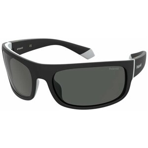 Солнцезащитные очки Polaroid, прямоугольные, оправа: пластик, с защитой от УФ, для мужчин, черный