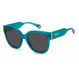 Солнцезащитные очки Polaroid, зеленый, черный