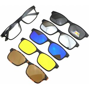 Солнцезащитные очки , поляризационные, с защитой от УФ, зеркальные, мультиколор