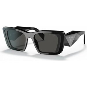 Солнцезащитные очки Prada PR 08YS 1AB5S0, кошачий глаз, оправа: пластик, с защитой от УФ, для женщин, черный