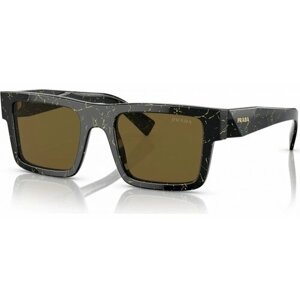 Солнцезащитные очки Prada, прямоугольные, с защитой от УФ, для мужчин, черный