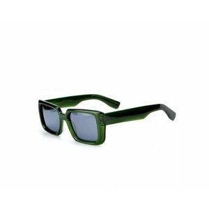 Солнцезащитные очки , прямоугольные, оправа: пластик, поляризационные, с защитой от УФ, зеленый