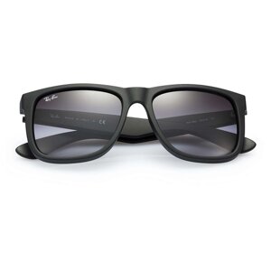 Солнцезащитные очки Ray-Ban, квадратные, ударопрочные, складные, с защитой от УФ, градиентные, черный