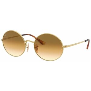 Солнцезащитные очки Ray-Ban, овальные, оправа: металл, градиентные, золотой