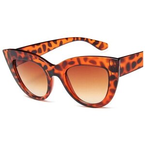 Солнцезащитные очки S00076, кошачий глаз, оправа: пластик, с защитой от УФ, поляризационные, зеркальные, мультиколор