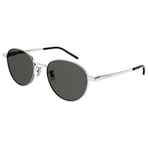 Солнцезащитные очки Saint Laurent, панто, оправа: металл, с защитой от УФ, серебряный