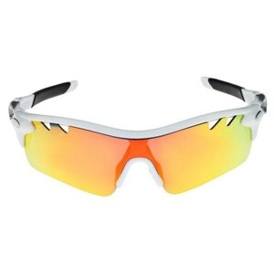 Солнцезащитные очки Сима-ленд, прямоугольные, оправа: пластик, сменные линзы, поляризационные, градиентные, белый