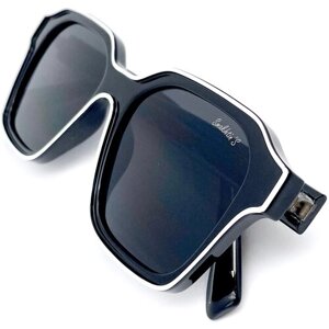 Солнцезащитные очки Smakhtin'S eyewear & accessories, квадратные, оправа: пластик, с защитой от УФ, черный
