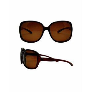 Солнцезащитные очки , стрекоза, поляризационные, с защитой от УФ, для женщин, коричневый