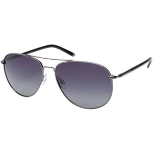Солнцезащитные очки StyleMark, авиаторы, оправа: металл, поляризационные, с защитой от УФ, градиентные, для женщин, черный