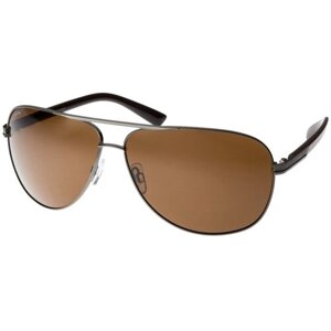 Солнцезащитные очки StyleMark, авиаторы, оправа: металл, поляризационные, с защитой от УФ, устойчивые к появлению царапин, для мужчин, серый