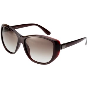 Солнцезащитные очки StyleMark, бабочка, оправа: металл, поляризационные, с защитой от УФ, градиентные, устойчивые к появлению царапин, для женщин, бордовый