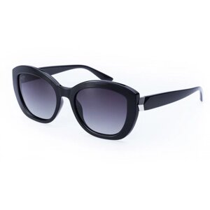 Солнцезащитные очки StyleMark, бабочка, оправа: металл, устойчивые к появлению царапин, поляризационные, с защитой от УФ, градиентные, для женщин, черный