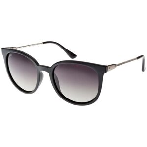 Солнцезащитные очки StyleMark, панто, оправа: металл, поляризационные, с защитой от УФ, градиентные, устойчивые к появлению царапин, для женщин, черный