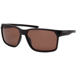 Солнцезащитные очки StyleMark, прямоугольные, оправа: металл, поляризационные, с защитой от УФ, для мужчин, коричневый