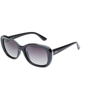 Солнцезащитные очки StyleMark, прямоугольные, оправа: пластик, поляризационные, с защитой от УФ, градиентные, устойчивые к появлению царапин, для женщин, черный