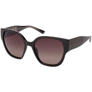 Солнцезащитные очки StyleMark, вайфареры, оправа: металл, поляризационные, с защитой от УФ, градиентные, для женщин, коричневый