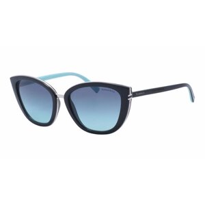 Солнцезащитные очки Tiffany, кошачий глаз, оправа: пластик, для женщин, черный