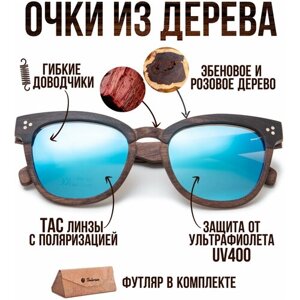 Солнцезащитные очки Timbersun, кошачий глаз, поляризационные, с защитой от УФ, для женщин, коричневый