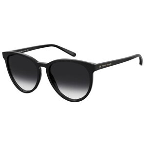 Солнцезащитные очки TOMMY HILFIGER, кошачий глаз, для женщин, черный