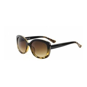 Солнцезащитные очки Tropical, овальные, оправа: пластик, градиентные, с защитой от УФ, для женщин, коричневый
