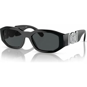 Солнцезащитные очки Versace, бабочка, оправа: пластик, с защитой от УФ, для мужчин, черный
