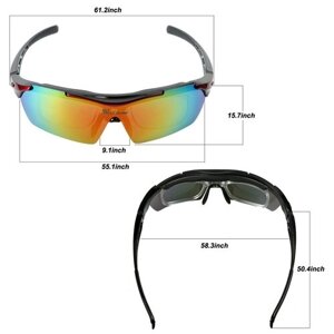 Солнцезащитные очки West Biking, монолинза, оправа: пластик, спортивные, поляризационные, красный