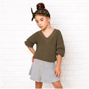 Свитер для девочки Amarobaby KNIT, молочный, размер 140