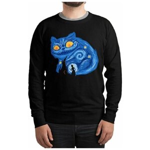 Свитшот DreamShirts Studio, силуэт прямой, средней длины, трикотажный, размер 48, черный