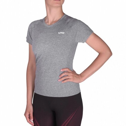 Термобелье футболка UTO, воздухопроницаемое, плоские швы, влагоотводящий материал, быстросохнущее, размер XL, серый